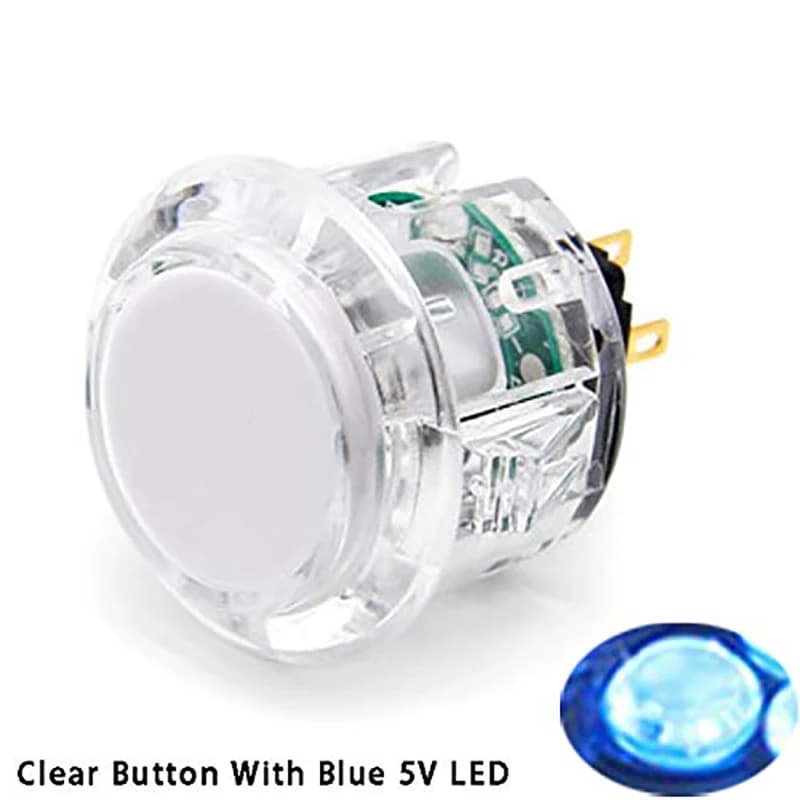 QANBA pulsanti Arcade LED da 30mm pulsante a scatto illuminato con LED blu