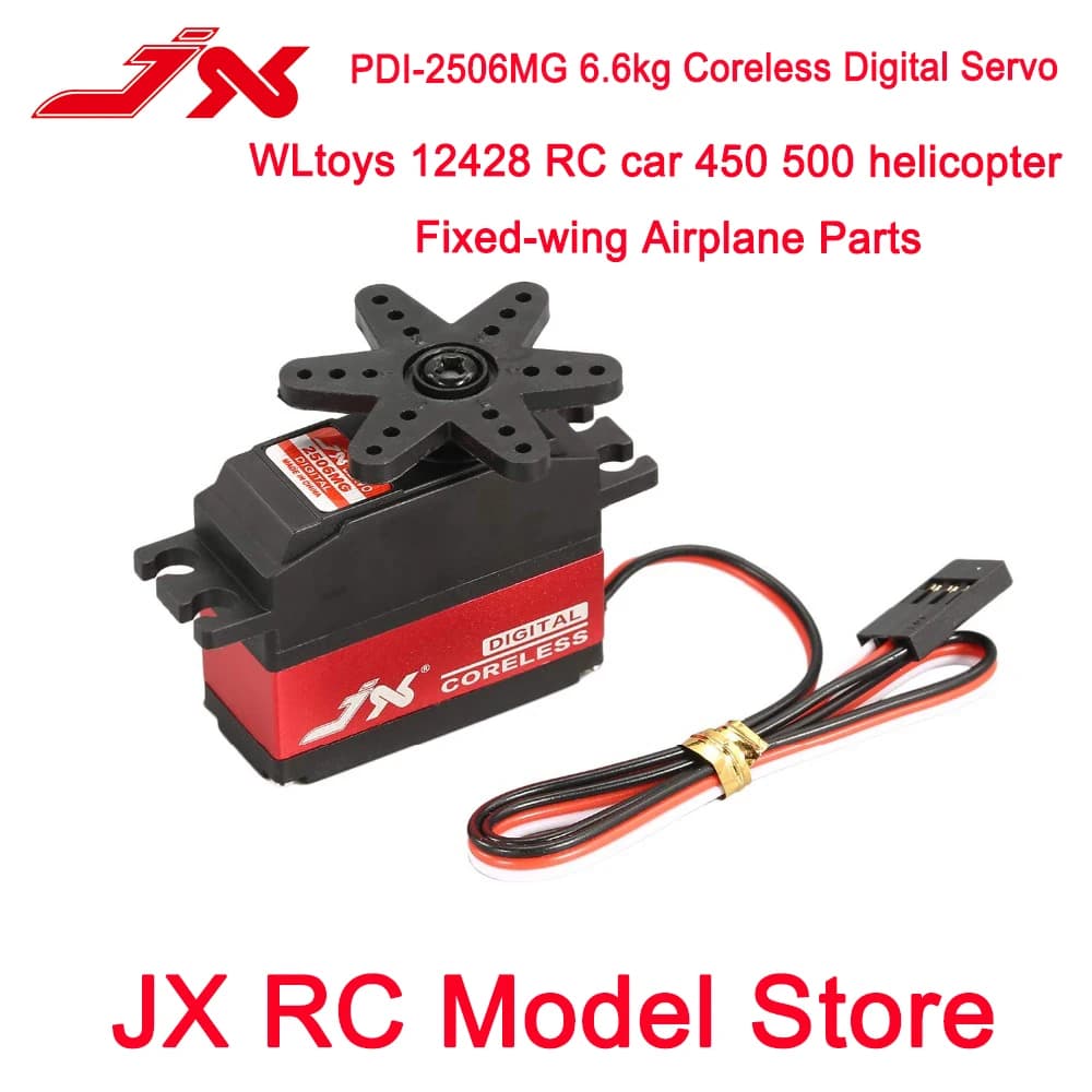 JX SERVO PDI-2506MG 25g 6.6kg Metal Gear digitale coreless servo WLtoys 12428 RC auto 450 500 Elicottero Fisso-Ala Parti di Aerei