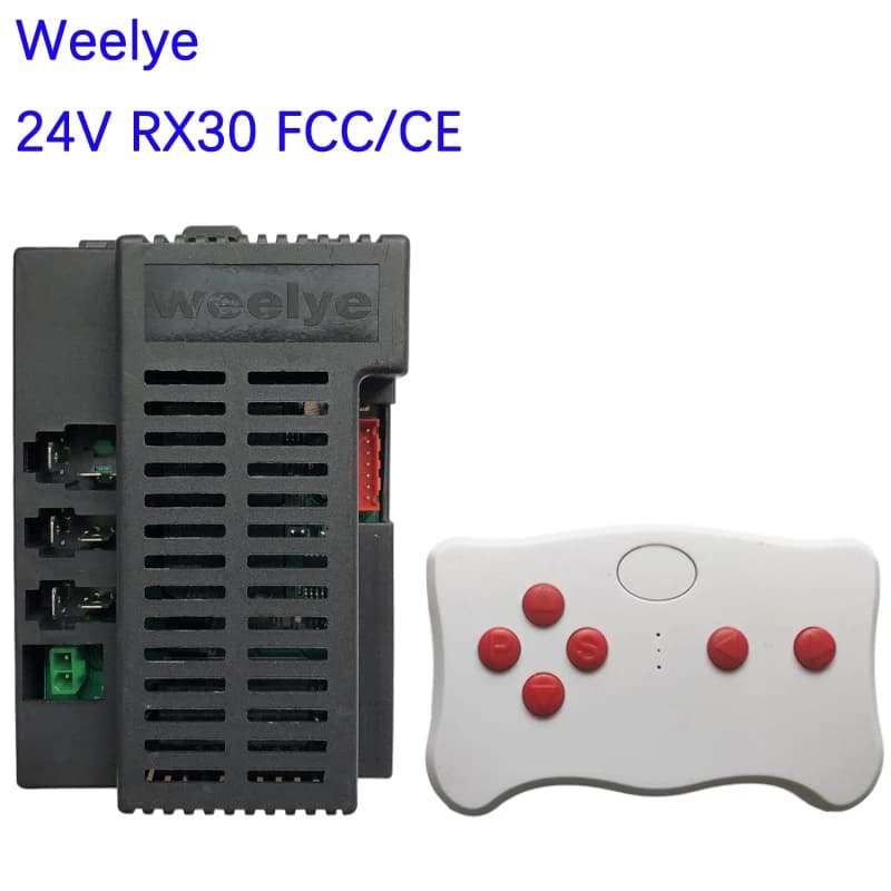 Weelye 24V RX30 200W FCC Auto elettrica per bambini 2.4G Trasmettitore telecomando Ricevitore, Guida su giocattoli Scheda madre centrale