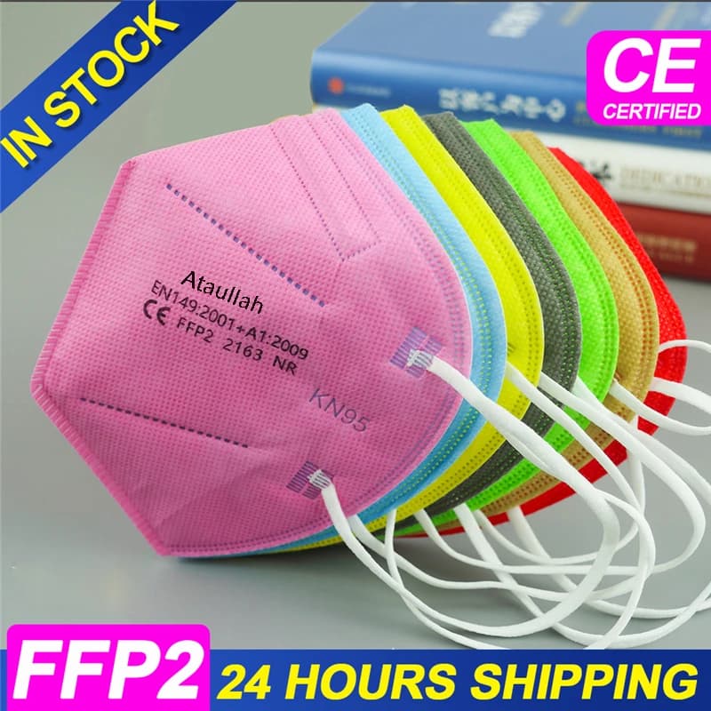 Ataullah ffp2 maschera per il viso kn95 Mascarillas 5 strati di filtrazione maschera traspirante usa e getta Maschera protettiva antipolvere per la bocca fpp2 kn95