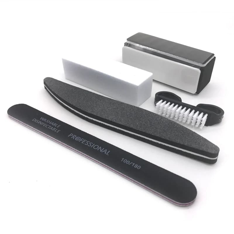 5 pz/set pennelli per lime per unghie in acrilico Block Set di smalti per unghie in Gel UV Kit per levigatura per la cura delle unghie Manicure strumenti per il trucco professionale