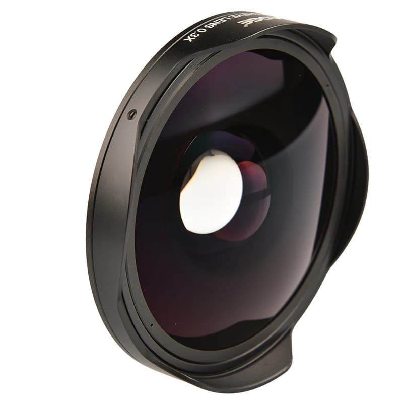 Adattatore per obiettivo largo con obiettivo ultra fisheye da 37 mm/43 mm 0,3X HD con cappuccio solo per videocamere e videocamere