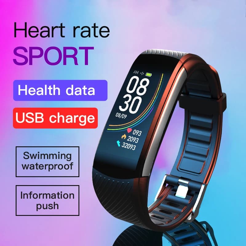C5S IP67 Smart Bracelet Support Cardiaca Blood Pressure Measuring Oxygen in Blood Reminder Call 3 Sports Mode for Men Women