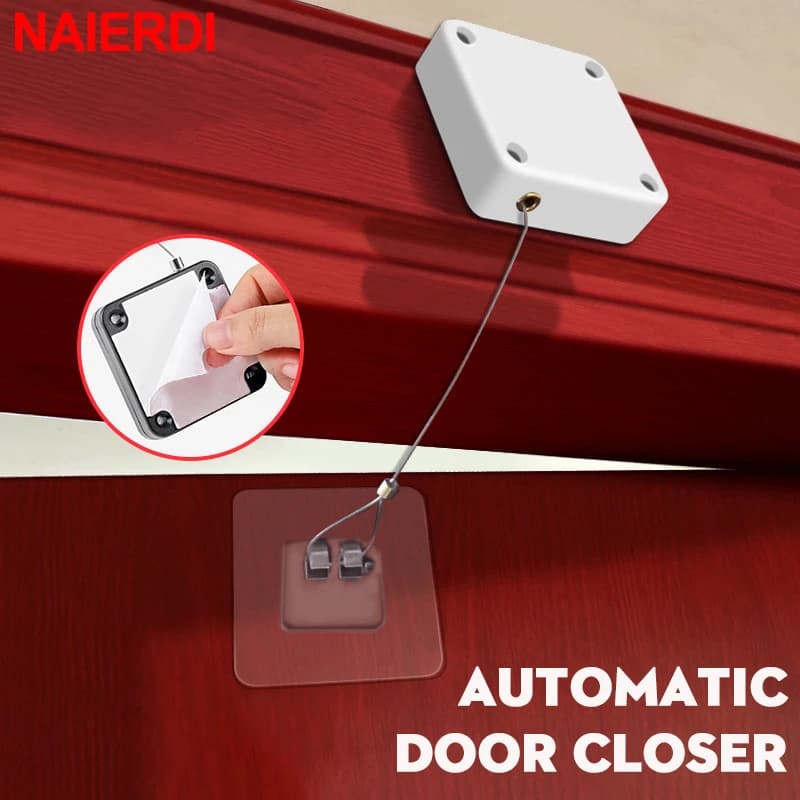 NAIERDI chiudiporta sensore automatico senza punzonatura chiudi automaticamente 500g-1000g tensione Hardware per mobili Soft Close