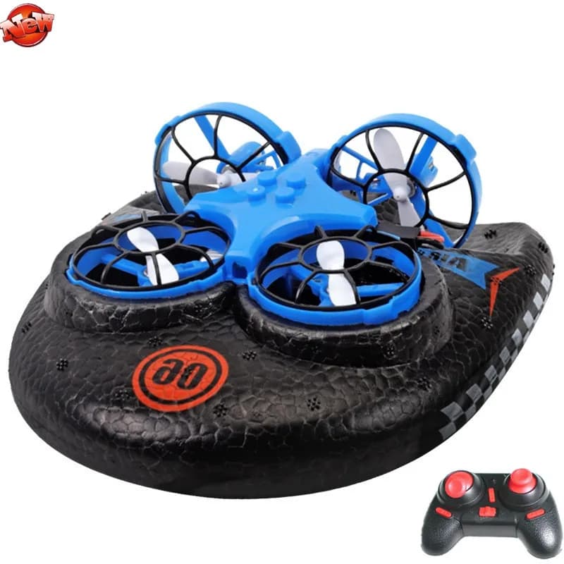 Water/Land and Air Remote Control Quadcopter Hovercraft Kids RC Toy 2.4G 3 To 1 Deformation Multifunction RC Hovercraft Drone