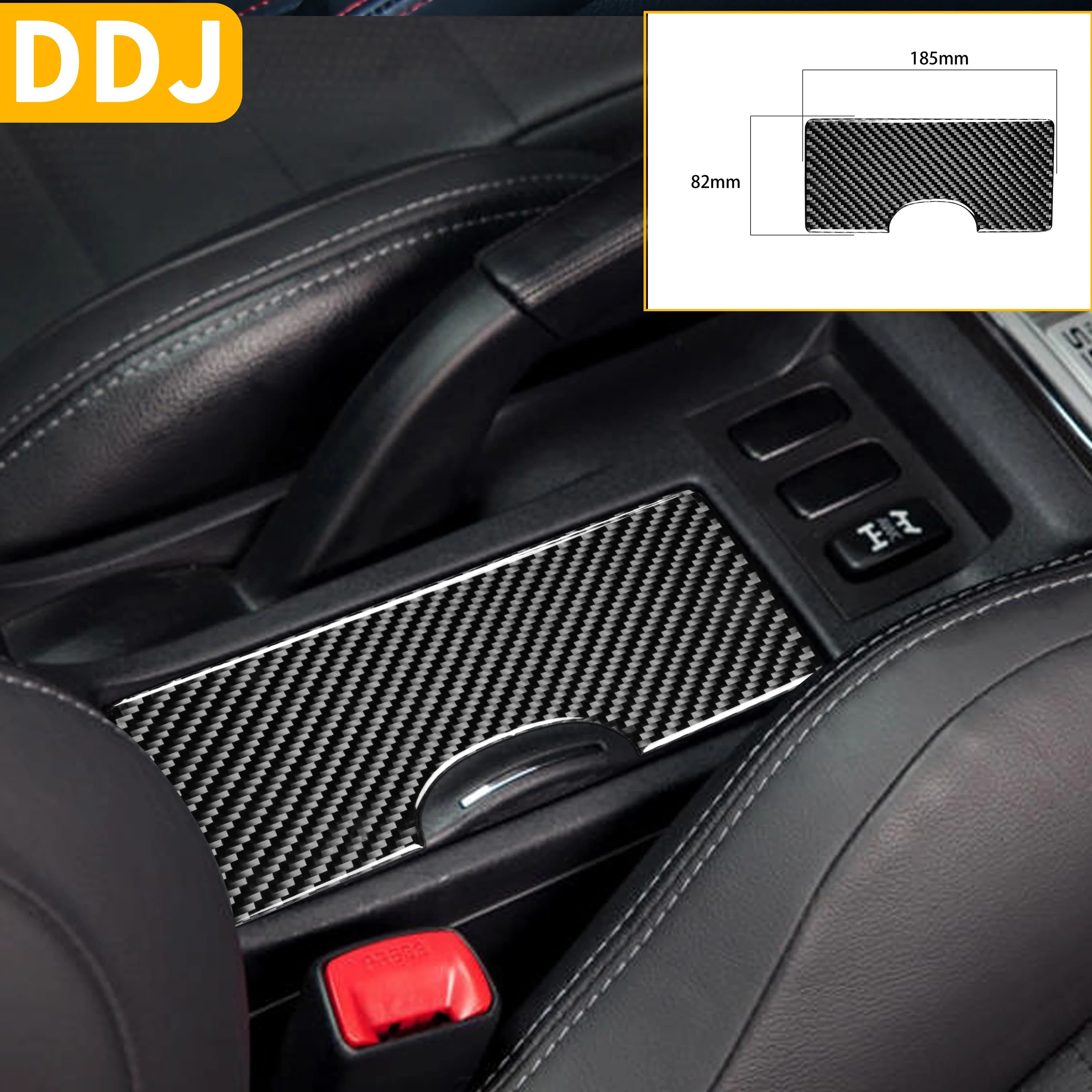 For Mitsubishi Lancer EVO X IX 9 10 2005-2015 Central carbon fiber console lid tuning sticker car accessories