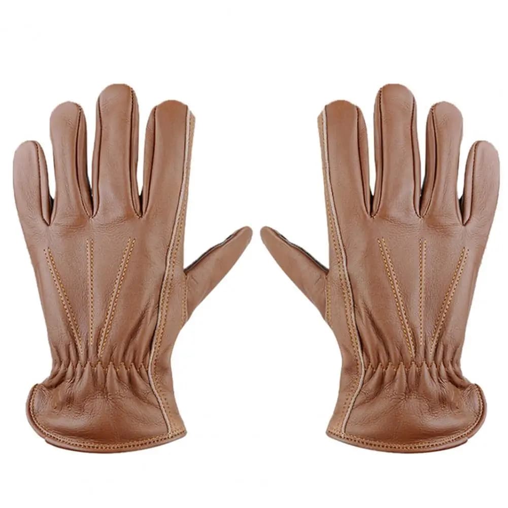 Guanti in pelle bovina isolamento termico resistente all'usura guanti da lavoro in pelle bovina guanti da trekking sportivi da giardinaggio