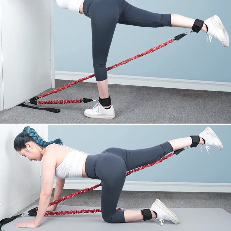 Strength for bodybuilding for exercise for legs and hips, rope for home gym with case, strap for strength training