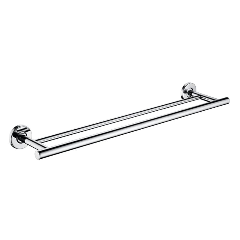 Portasciugamani doppio 23.2 ''porta asciugamani da bagno in acciaio inossidabile per bagno, supporto per asciugamano cromato SUS304