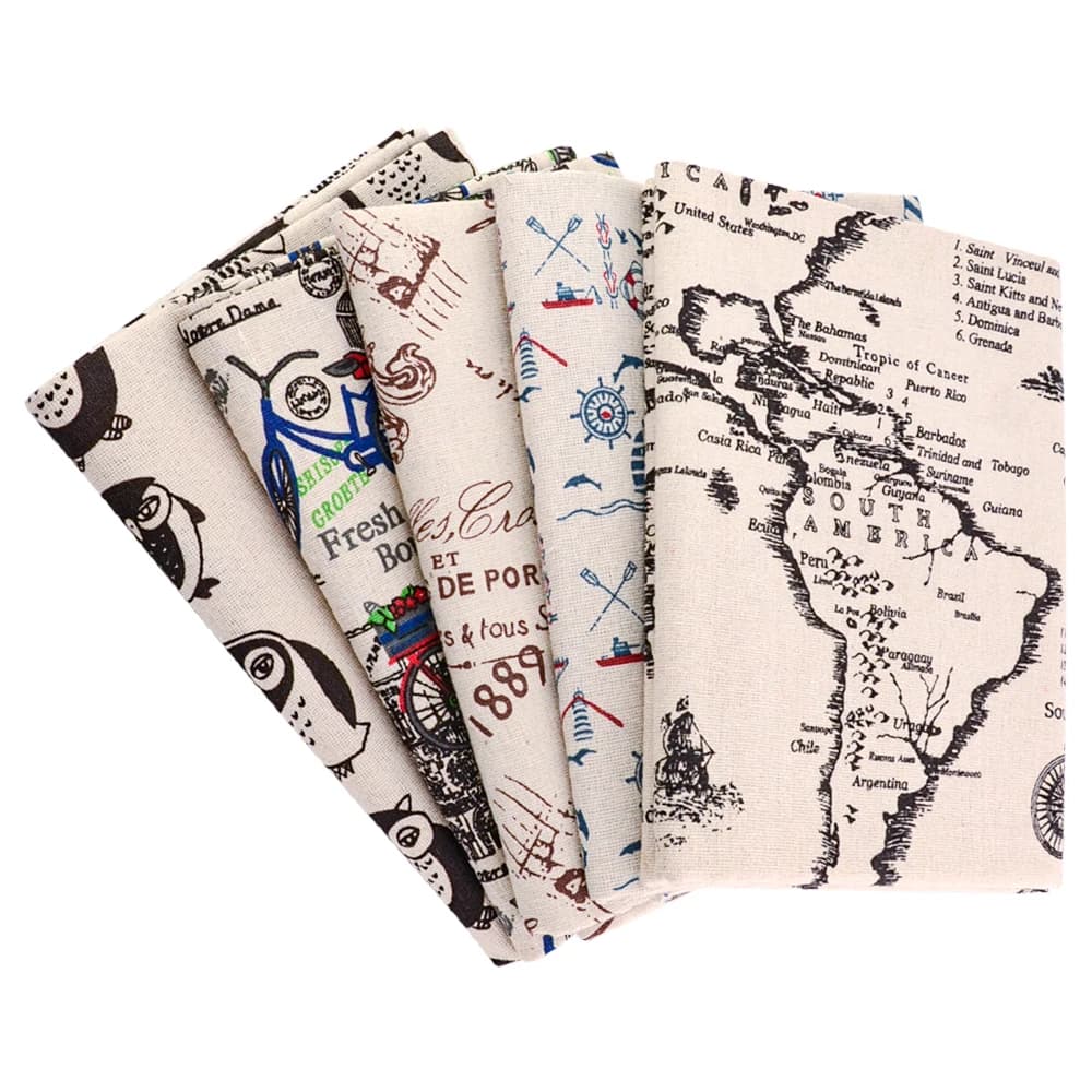Tessuto africano Ankara Tessuto di lino da cucire Tissu Mappa della parola Design Tovaglia in cotone Cuscino Borsa Tenda Cuscino Zakka