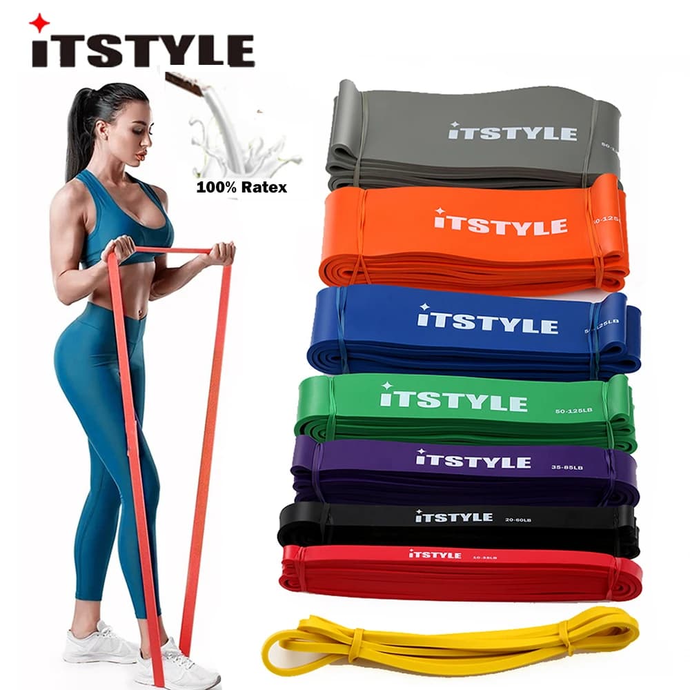 ITSTYLE Strength 208CM 8 Levels Crossfit Lattice Loop Strap Expander Power Lifting Rubber Pull Up Strengthen your muscles Corda