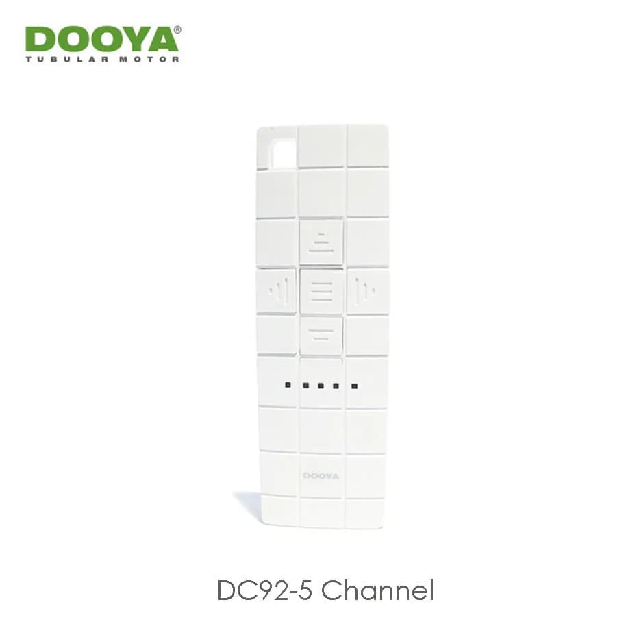Dooya DC92 Telecomando a 5 canali, telecomando manuale RF433 per motore per tende Dooya RF433 DT52E/KT82TN/DT360E, senza batteria