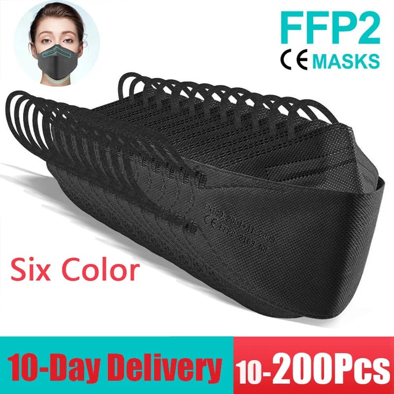 Delivery in 10 days! FFP2 mask approved Hygienic safety dust breather Reusable adult mask FPP2 Mascarillas KN95 Fish mask