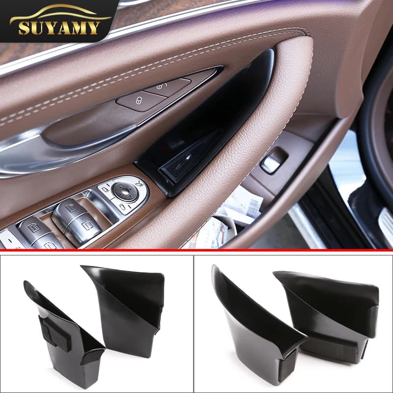 2 Pezzi Scatole Organizer per Maniglie Porta Auto, Contenitori Interni per Mercedes Benz Classe E W213 2016-2020, Accessori Auto LHD