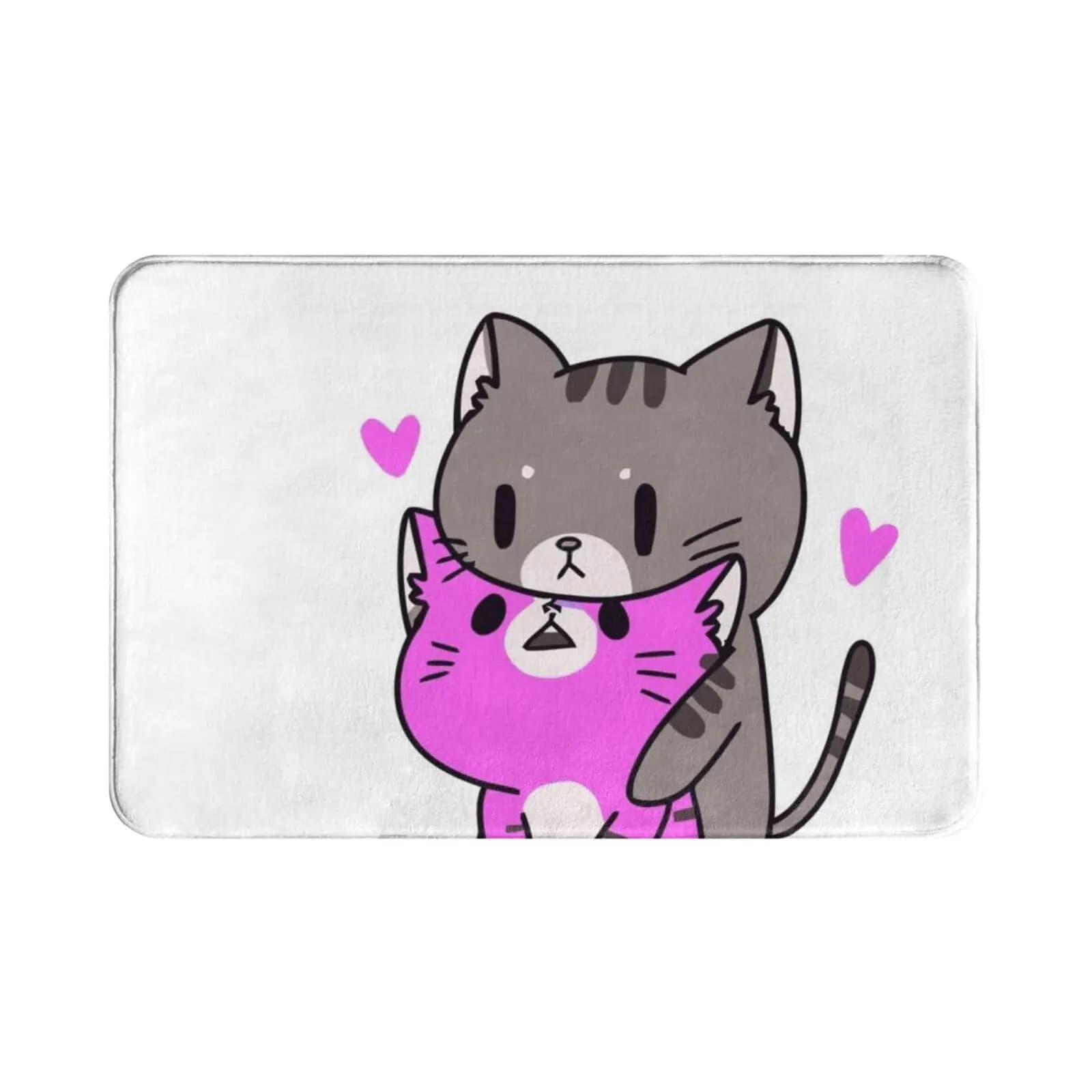 Love Et Affection Carpet Mat Rug Cushion Soft Non-Slip Kitten Kitty Cat Cats Black Animal Vegan Spiritual Cartoon