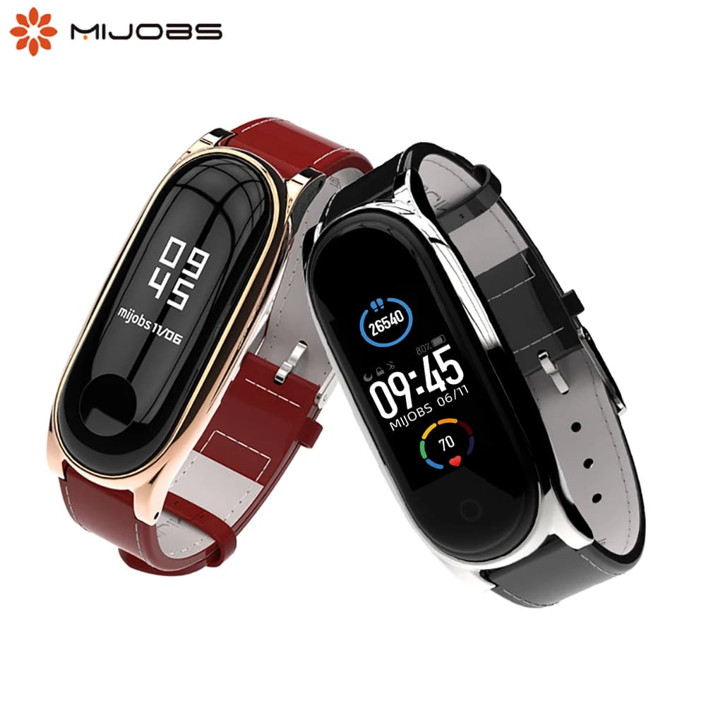 Mi Band 5 6 Strap for Xiaomi Mi Band 6 Bracelet Genuine Leather Wristband for Xiao Mi Miband 6 NFC Miband 5 Wrist Strap