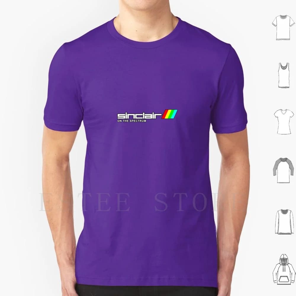 On The Spectrum Zx Spectrum Logo T Shirt Cotton Men DIY Print Zx Spectrum Autism Autism Funny Humour Humor Retro Eighties 80s