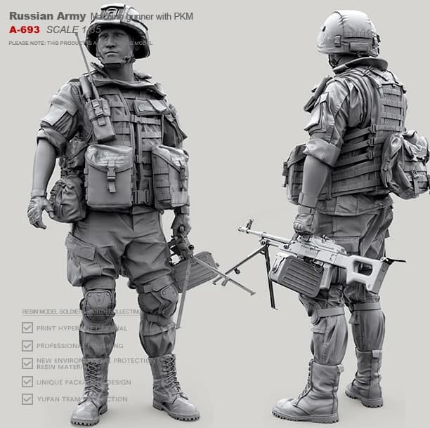 1/35 kit modello in resina fai da te figura soldato autoassemblato A-693