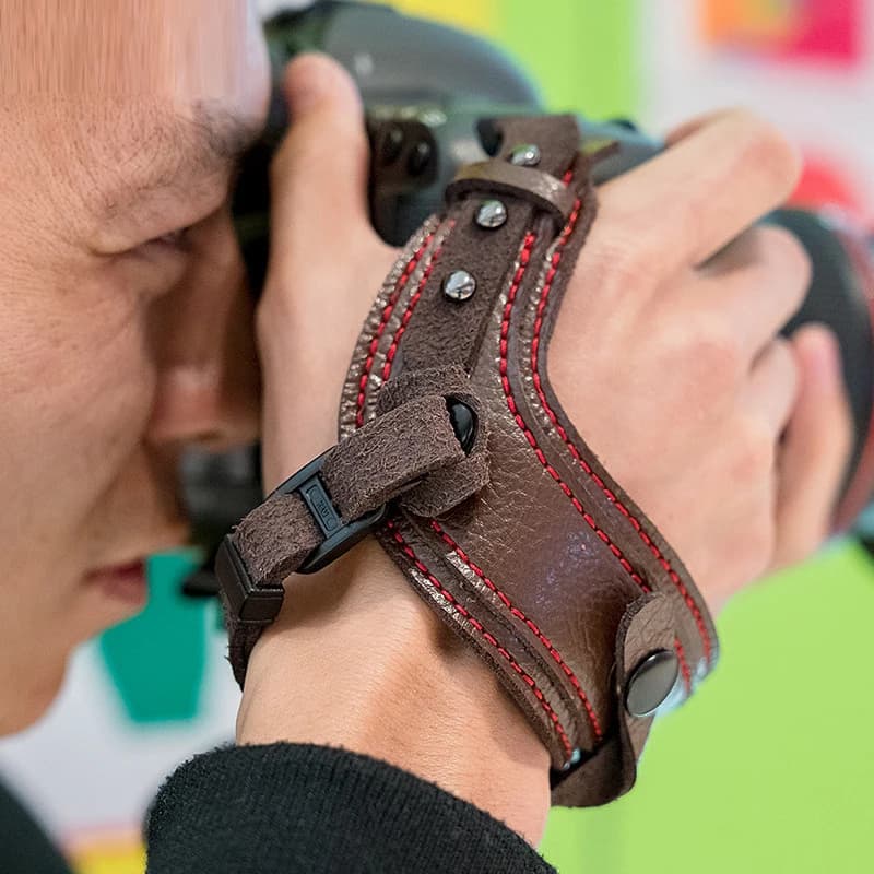 Cinghia da polso per fotocamera Cinghia da polso imbottita per fotocamera Rapid Fire Secure per fotocamere DSLR e senza specchio Fotografiche
