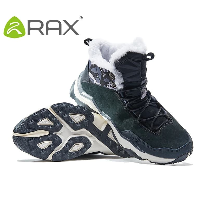 RAX scarpe da trekking invernali uomo sneakers invernali da esterno donna stivali da neve peluche scarponi da montagna turismo all'aria aperta scarpe da viaggio da jogging