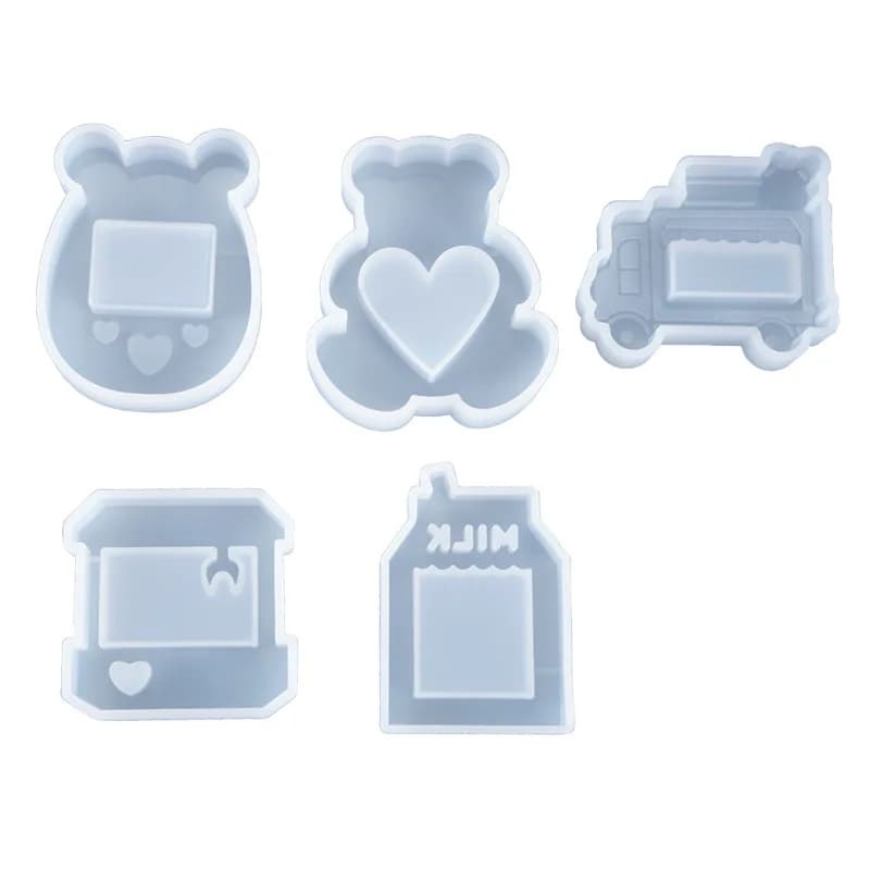Kawaii Orso Shaker Fascino Stampo In Silicone Animale Sveglio Stampo Stampo In Resina Gioielli portachiavi Fare Shake Shake Decoden Cabochon FAI DA TE