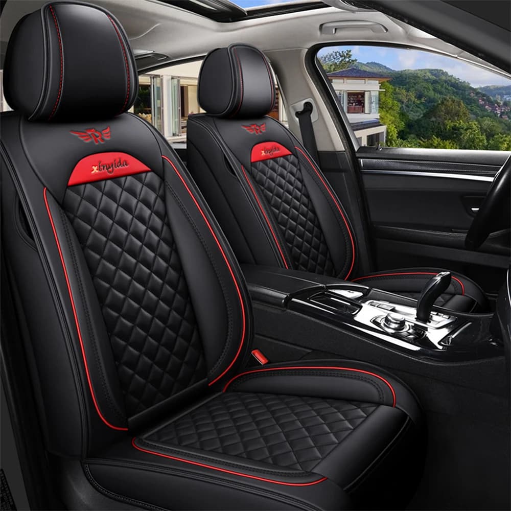 Leather Car Seat Cover Set for Ford Focus 2 Mondeo MK4 MK1 MK7 MK3 Fusion Kuga Ranger Fiesta Explorer Interior Car Accessories