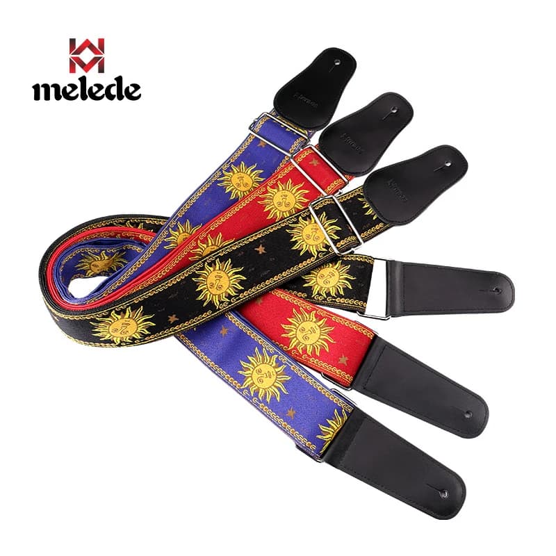Cinturino per chitarra elettrica di alta qualità unico Sun Flower Bass cinturino largo per chitarra acustica universale cinturino per chitarra accessori parti