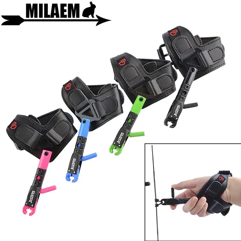 Tiro con l'arco composto rilascio dell'arco aiuti cinghie grilletto pinza polso caccia arco bersaglio accessori di tiro
