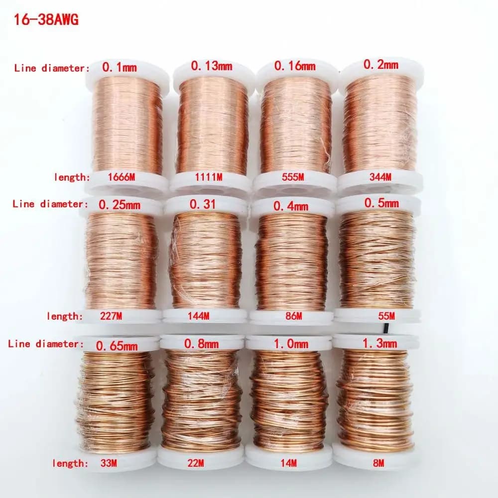 100 g/pz filo di rame smaltato in poliuretano verniciato diametro da 0,1 mm a 1,5 mm QA-1/155 2UEW per ponticello filo trasformatore