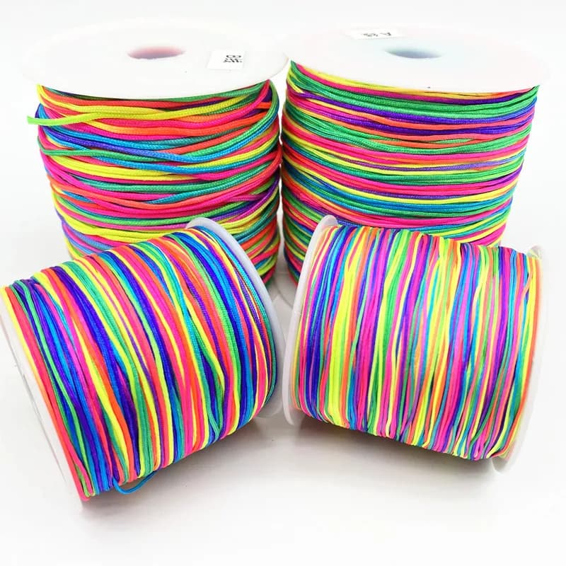 0.4mm 0.8mm 1.0mm 1.5mm Nylon Cord Thread Chinese Knot Macrame Bracelet Braided String DIY Tassels Beading