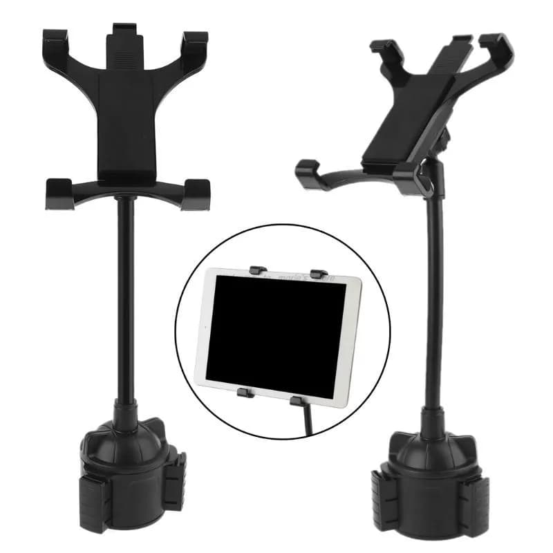 Supporto universale per portabicchieri per auto a collo di cigno con culla flessibile regolabile per ipad Air/Mini e altre compresse da 7-12"