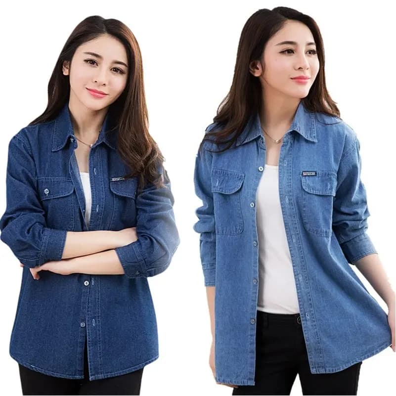 2024 nuove donne cappotto di base giacca di Jeans donna autunno giacca di Jeans per le donne giacca di Jeans donna cappotto di Jeans Lady allentato Casual 4XL