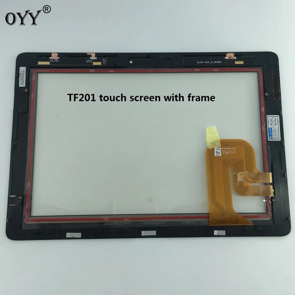 Touchscreen da 10.1 "per Asus Transformer Pad TF201 Touch Digitizer pannello in vetro TF201 TCP10C93 V1.0 V0.3