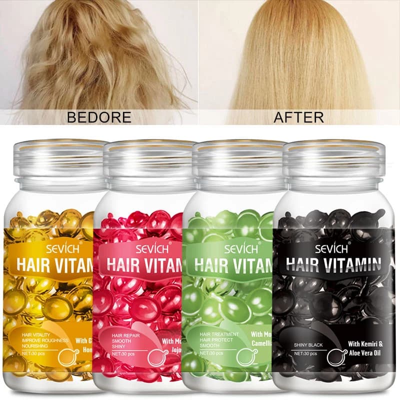 Hair vitamin keratin complex oil care hair mask for silky hair repair Capsules for damaged hair serum repair hair oil for Moroccan treatments