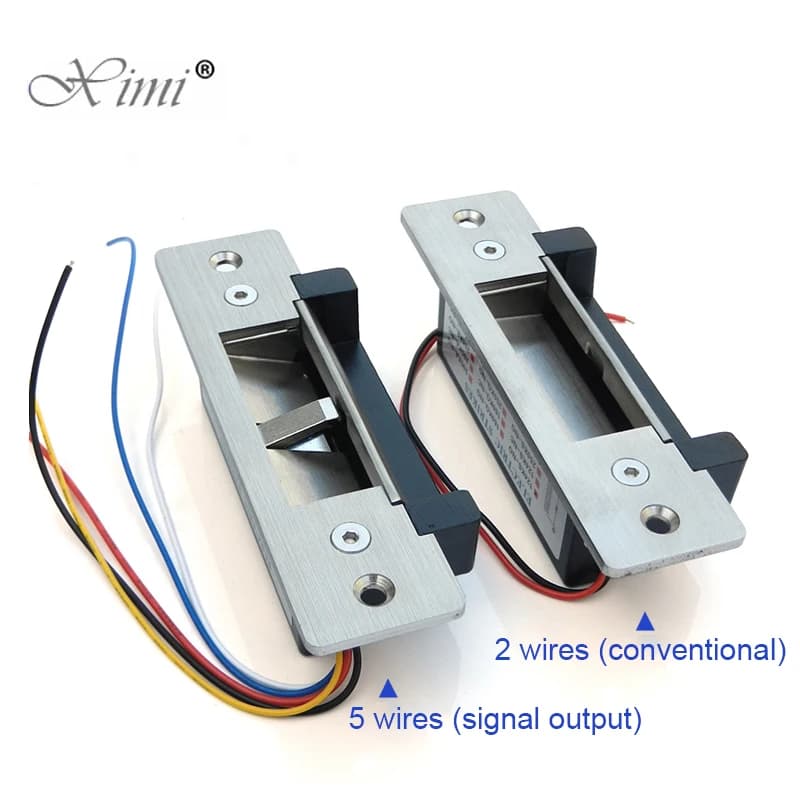Serratura elettronica per porta con chiusura elettrica standard ANSI, in acciaio inossidabile, robusta, con telaio stretto, a prova di guasto, DC12V.