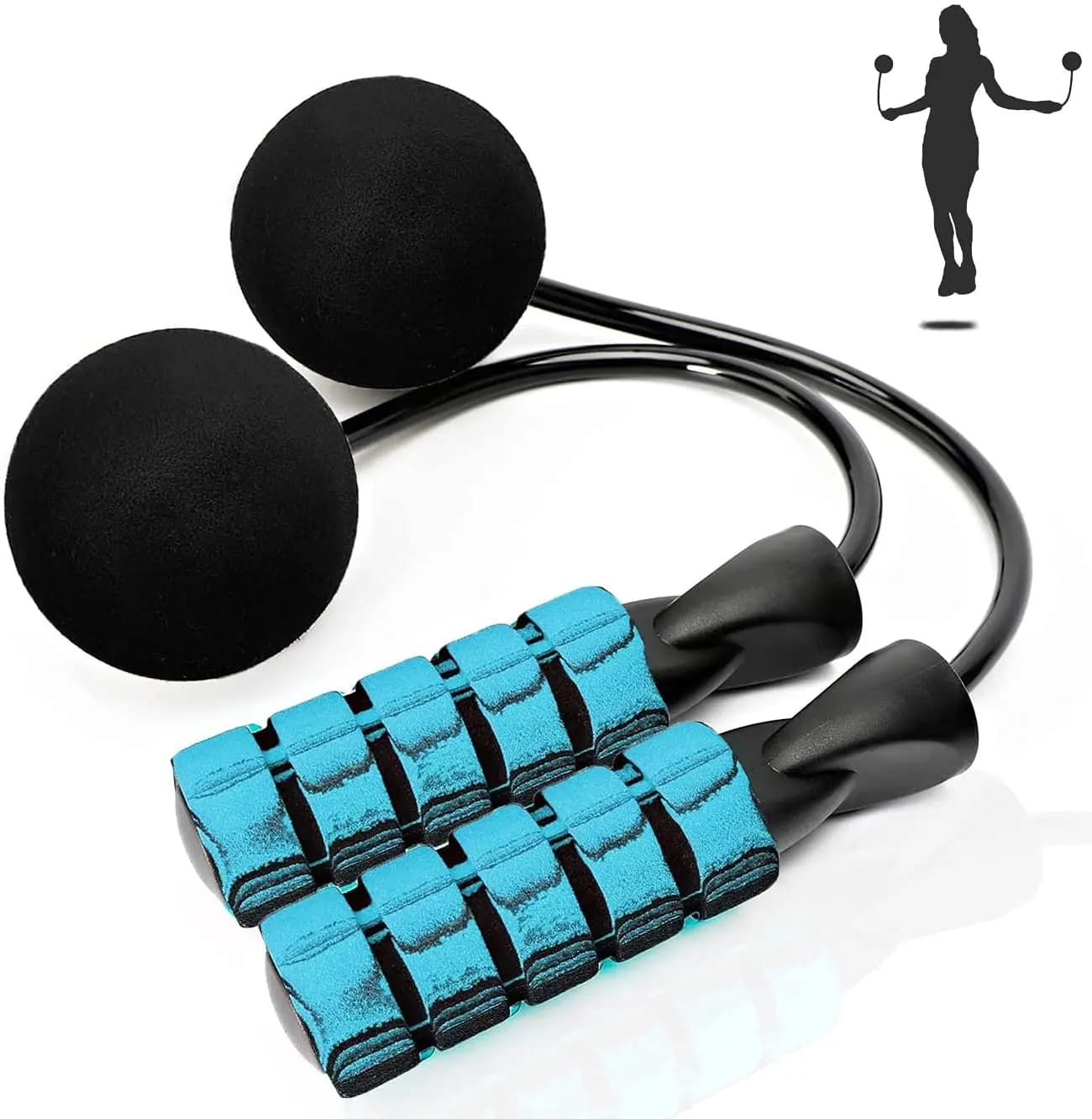 Gym Home Fitness Workout Adjustable Free7 cm Ball Ropeless Cordless Jump rope for jumping rope
