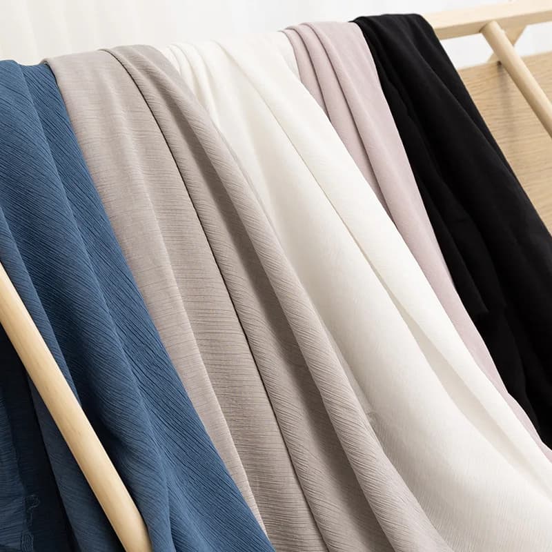 Crepe Cotton Polyester Fabric For Sewing Summer Dress Or Garment Thin Can See Though 50*150cm /Piece W300393