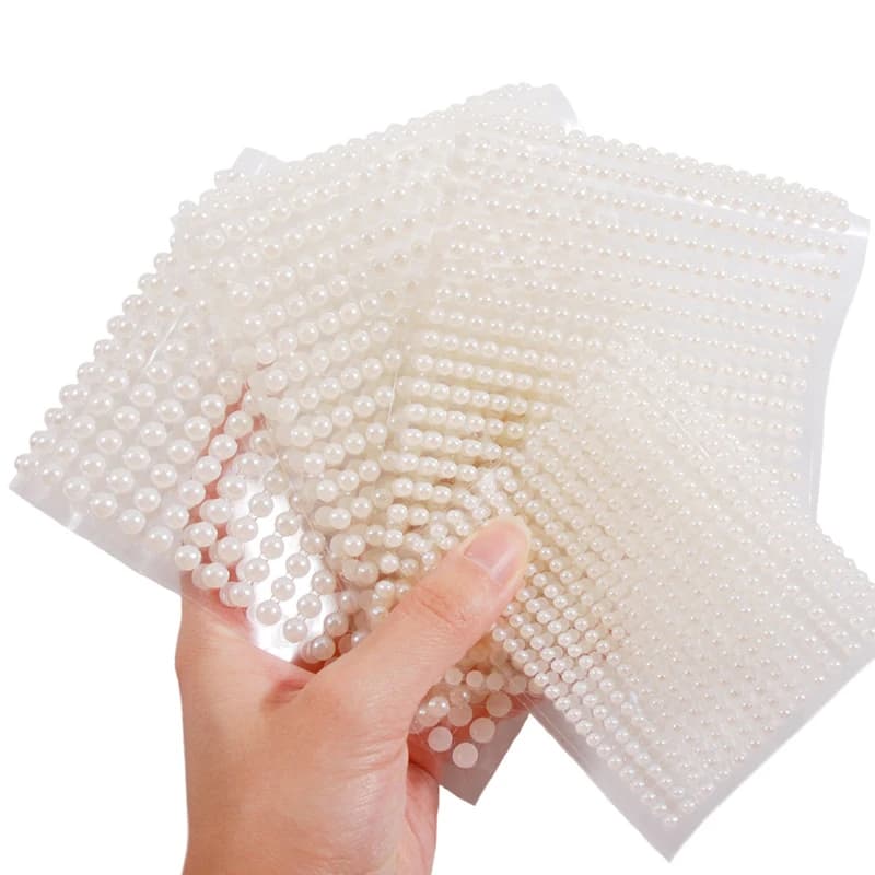 3mm/4mm/5mm/6mm 3D Faceted Pearl Jewelry Umbrella Stickers Self-adhesive Face Body Eyebrow Diamond Nail Stickers Diamond Decoration