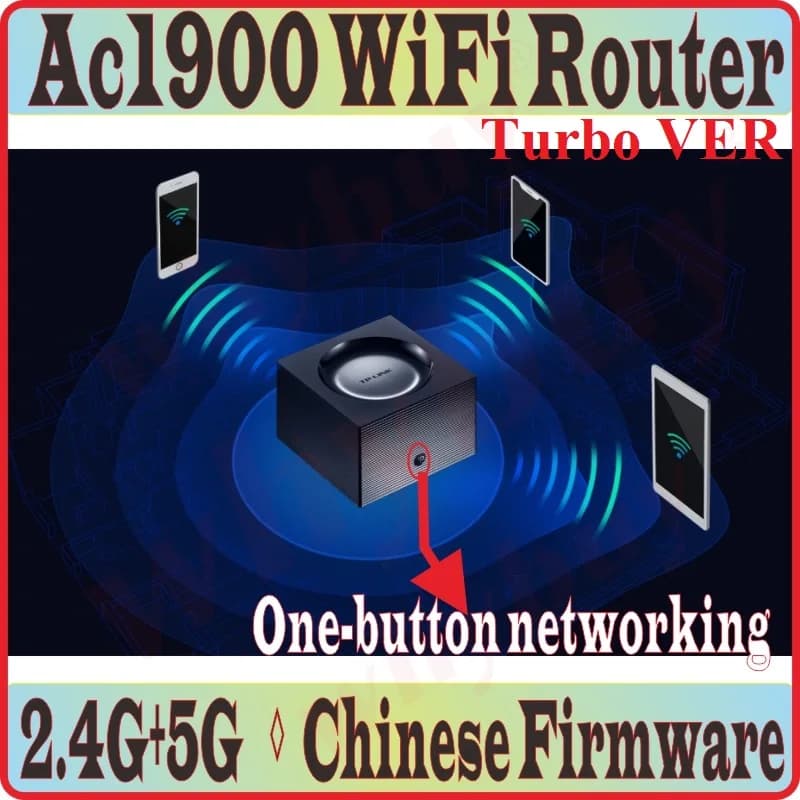 Sistema WiFi Mesh Wireless Chin-Firmware con Turbo, Facile da Espandere, Router Wireless 11AC 2.4G 600M/ 5.0GHz 1300M, Ripetitore WiFi