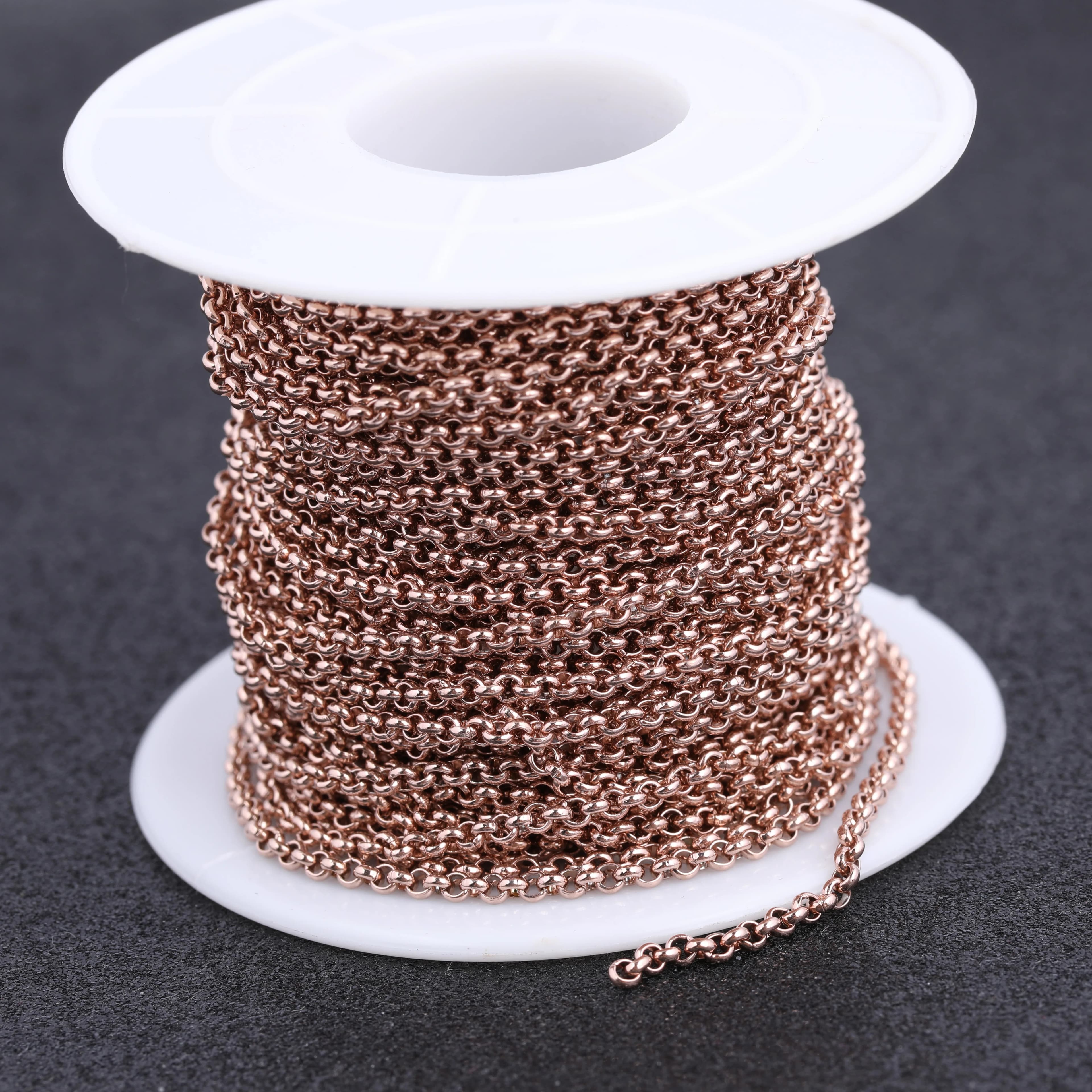 reidgaller 10meteres/roll rose gold plated stainless steel metal necklace chains for jewelry making diy bracelet accessories