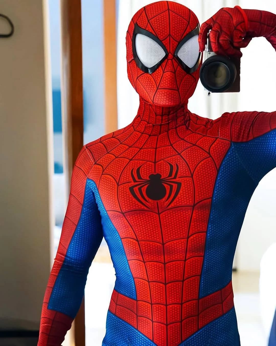 Costume da Spiderman Peter Parker per PS5, Tuta Avanzata per Cosplay, Costume da Supereroe Zentai, Tuta Intera in Spandex per Halloween, per Adulti e Ragazzi