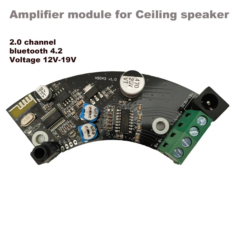 Scheda amplificatore bluetooth Altoparlante da soffitto Audio 2X40W Parete Stereo Sfondo Amplificatore musicale FAI DA TE AUX DC9-24V
