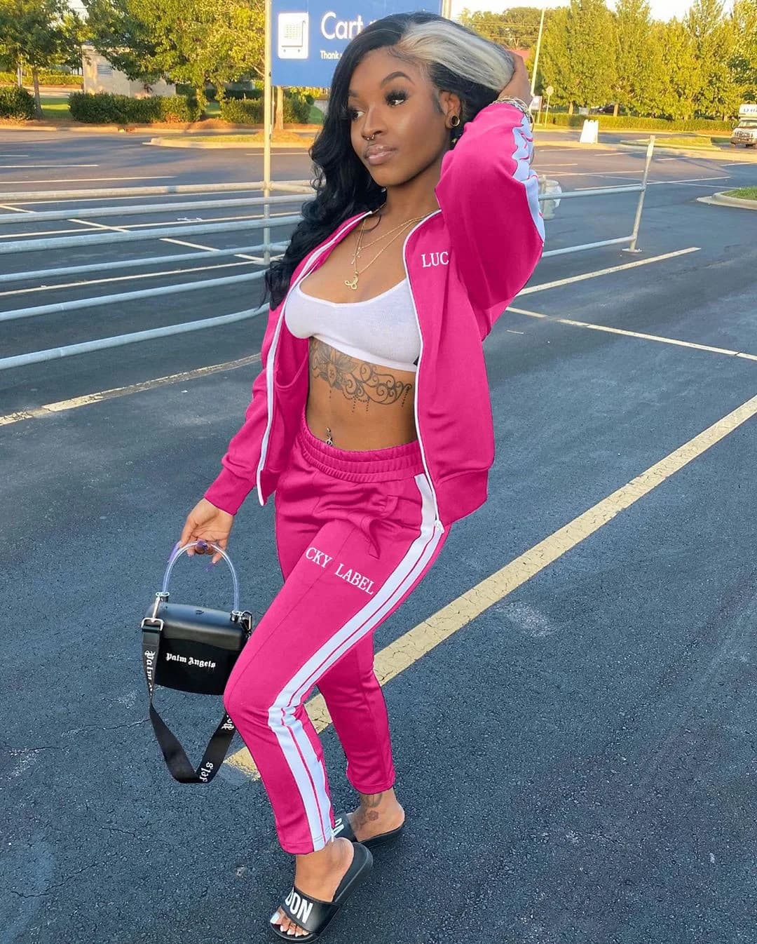 womens fall fashion 2022 lucky label two piece pants set sweat suits women