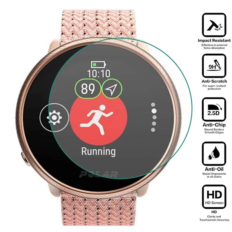 Pellicola protettiva trasparente in vetro temperato per Polar Ignite 2 Watch Ignite2 Sport Smartwatch Protezione per schermo