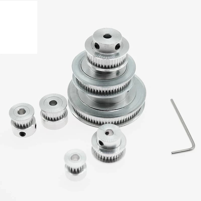 Puleggia della cinghia dentata 2GT Foro 3.17mm/4mm/5mm/6mm/6.35mm/8mm/10mm/12mm Ruota sincrona 16T 20T 25T 30T 40T Motore stampante 3D