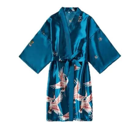 Fashionable satin vigil, sexy woman peignoir, silk kimono, wedding dress, women's nightwear