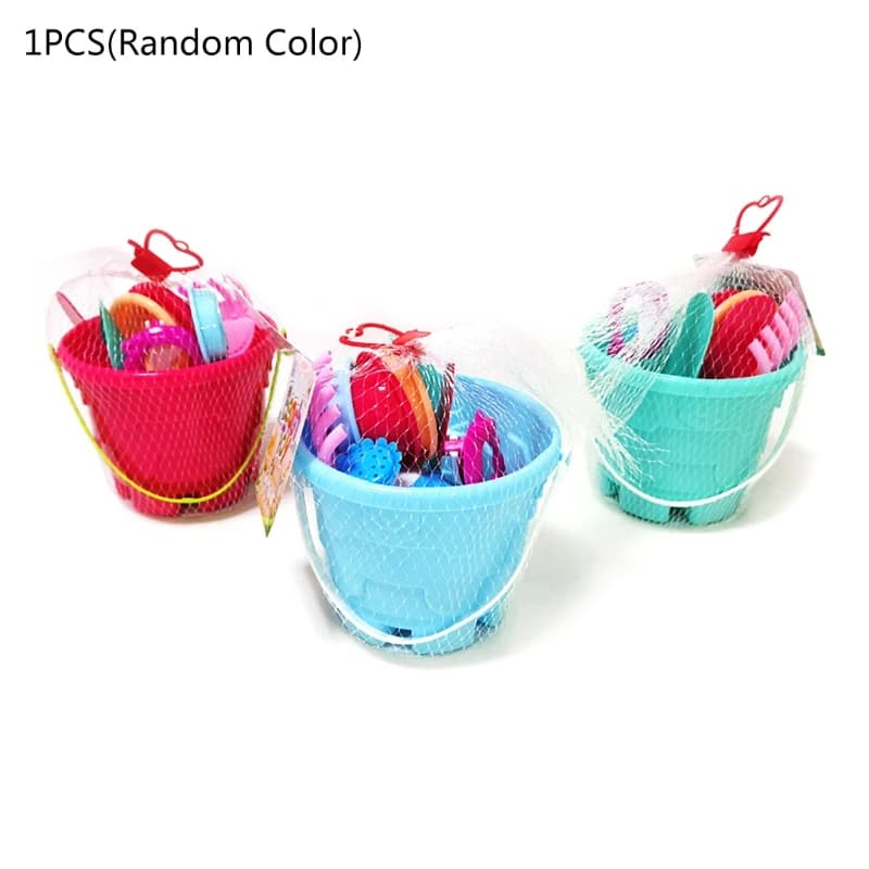 Set 9 pezzi giocattoli sabbia in borsa a rete riutilizzabile con altri strumenti Macaron Kids Beach Sand Set secchielli per pala da castello