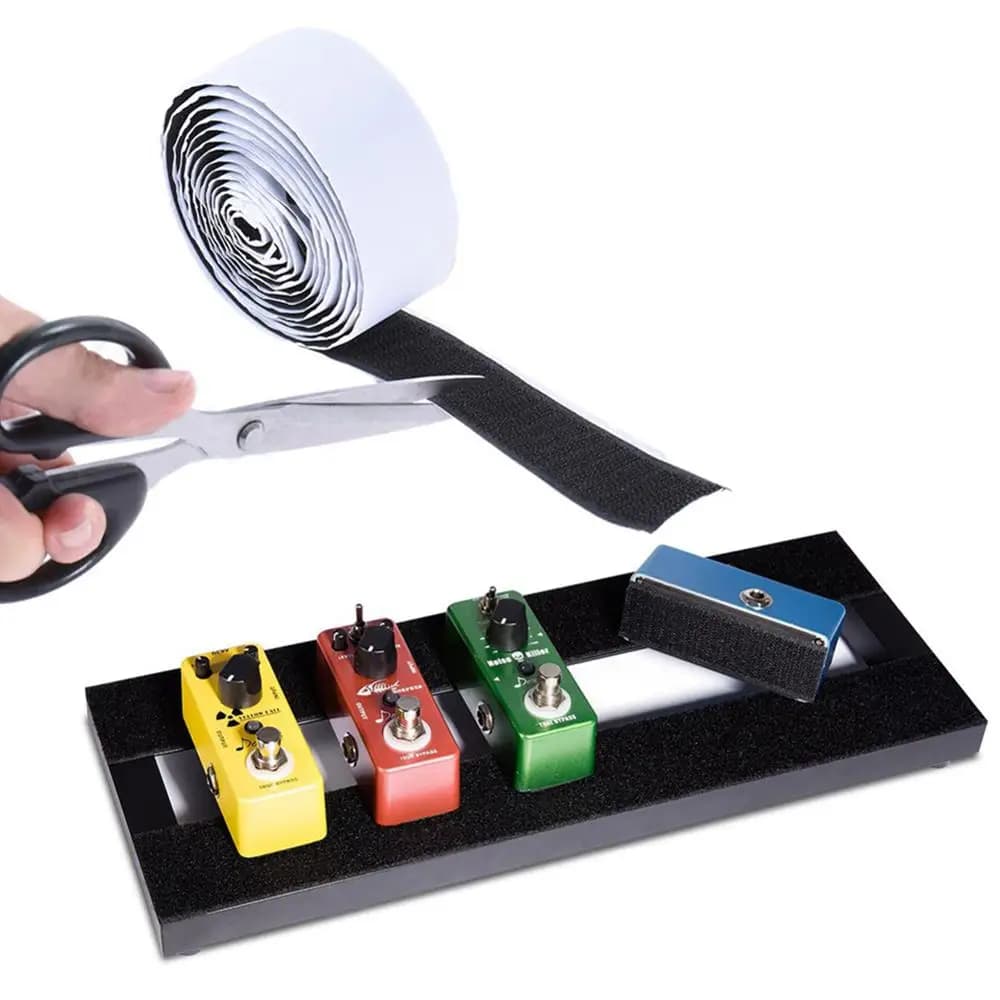 5 Centimetri * 2M Chitarra Effetti a Pedale Nastri Pasta Blocco Moonembassy Velcro in Pelle Scamosciata + Gancio Effetto di Superficie di Accessori di Bordo