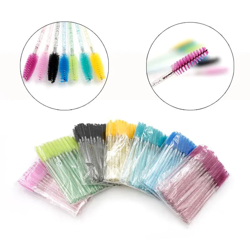 50 Pz/Pack Use And Crystal Drop Brush For Eyelash Manic Diamonds Mascara Sticks Apply Eyebrow Cosmetic Beauty Tools