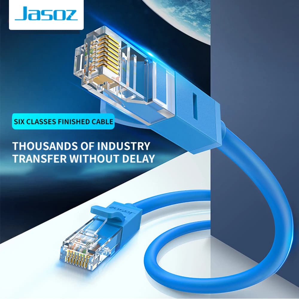 Cavo Ethernet Jasoz Cavo Lan Cat6A Cavo di rete UTP CAT 6 RJ 45 Cavo patch 5M/10m per router portatile Cavo di rete Cat5e RJ45